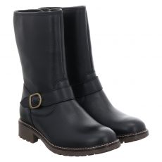  Sabalin Glattleder-Winterstiefel in blau für Kinder