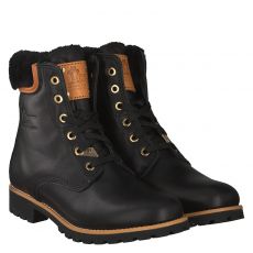  Panama Jack, Igloo Trav B2, Glattleder-Schnürstiefel in schwarz für Damen