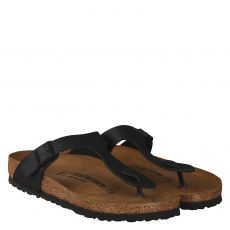  Birkenstock, Gizeh Bs Normal, Kunstleder-Pantolette in schwarz für Herren