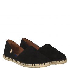  Verbenas, Carmen, Veloursleder-Espadrille in schwarz für Damen