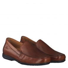  Sioux, Giumelo-701-xl, eleganter Glattleder-Slipper in cognac für Herren