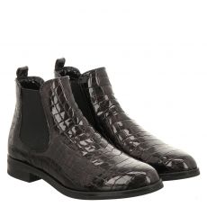  Schuhengel kurzer Lackleder-Stiefel in schwarz für Damen