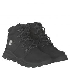  Timberland, Brooklyn Hiker, Nubukleder-Sneaker in schwarz für Kinder