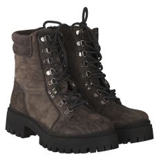 Schuhengel Veloursleder-Schnürstiefel in grau für Damen