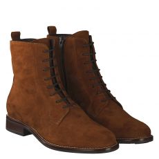  Schuhengel, Braun, Veloursleder-Schnürstiefel in cognac für Damen