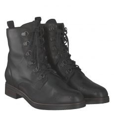  Schuhengel kurzer Glattleder-Stiefel in schwarz für Damen