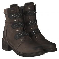  Schuhengel kurzer Veloursleder-Stiefel in grau für Damen