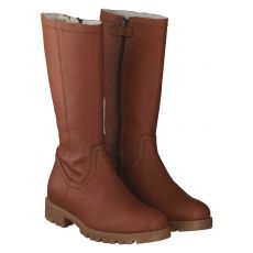  Schuhengel, Braun, Glattleder-Winterstiefel in cognac für Kinder