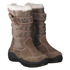  Schuhengel Veloursleder-Winterstiefel in beige für Kinder