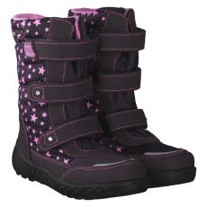  Richter, Rot, Kunstleder-Winterstiefel in lila für Kinder