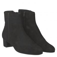  Hassia, Siena, kurzer Veloursleder-Stiefel in schwarz für Damen