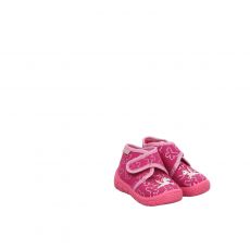  Richter, Rot, Textil-Hausschuh in pink für Kinder