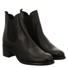  Schuhengel kurzer Glattleder-Stiefel in schwarz für Damen
