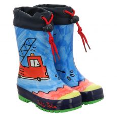  Maximo, Feuerwehr, Kautschuk-Regenstiefel in blau für Kinder