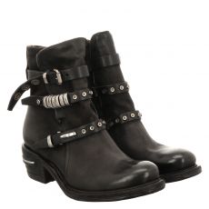  As 98 (airstep), Ignix, kurzer Veloursleder-Stiefel in schwarz für Damen