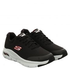  Skechers, Arch Fit, sportiver Schnürer in schwarz für Herren