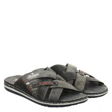  Rieker Kunstleder-Pantolette in blau für Herren
