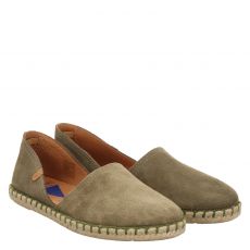  Verbenas, Carmen, Veloursleder-Espadrille in grün für Damen