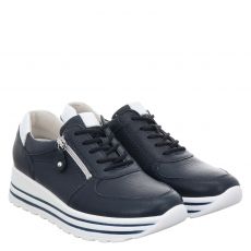  Waldläufer, Lana H, Glattleder-Sneaker in blau für Damen
