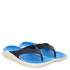  Crocs, Literideflip, Gummi (synth.)-Pantolette in blau für Herren