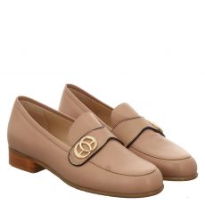  Luca Grossi klassischer Glattleder-Slipper in beige für Damen