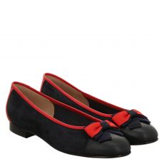  Lorbac, Molly, Veloursleder-Ballerina in blau für Damen