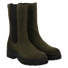  Schuhengel kurzer Veloursleder-Stiefel in grün für Damen