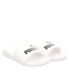  Puma, Popcat 20, Kunstleder-Slides & Zehentrenner in weiß für Damen