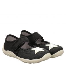  Superfit Textil-Hausschuh in schwarz für Kinder