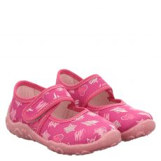  Superfit, Rot, Textil-Hausschuh in pink für Kinder