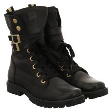  Jochie&freaks Glattleder-Winterstiefel in schwarz für Kinder