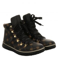  Rieker Kunstleder-Schnürstiefel in schwarz für Damen