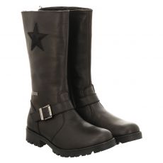  Schuhengel Glattleder-Winterstiefel in schwarz für Kinder