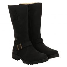  Schuhengel Nubukleder-Winterstiefel in blau für Kinder