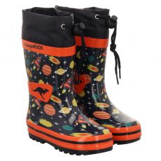  Kangaroos, Planeten, Gummi (synth.)-Regenstiefel in blau für Kinder