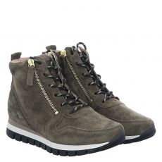  Gabor, Turin, Veloursleder-Schnürstiefel in grün für Damen