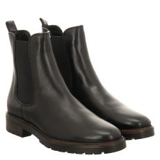  Schuhengel kurzer Glattleder-Stiefel in schwarz für Damen
