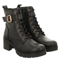 Schuhengel, Rute, Glattleder-Schnürstiefel in schwarz für Damen