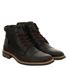  Bullboxer eleganter Glattleder-Stiefel in schwarz für Herren