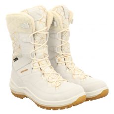  Lowa, Barina Iii Gtx Ws, kurzer Veloursleder-Stiefel in weiß für Damen