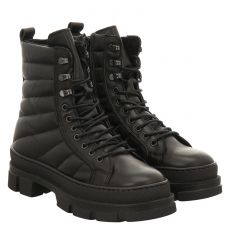  Schuhengel Glattleder-Schnürstiefel in schwarz für Damen