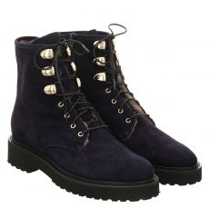  Luca Grossi, Kosp30, Veloursleder-Schnürstiefel in blau für Damen