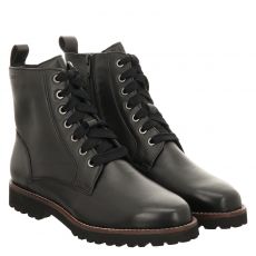  Sioux, Meredith 733 H, Glattleder-Schnürstiefel in schwarz für Damen