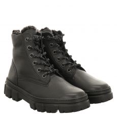  Paul Green, 0069-9963-049/schnürstiefelett, Glattleder-Schnürstiefel in schwarz für Damen