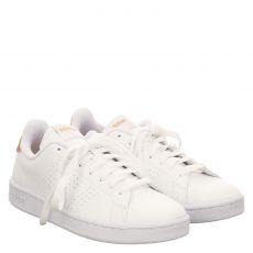  Adidas, Advantage, Kunstleder-Sneaker in weiß für Damen