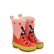  Maximo, Marienkäfer, Kautschuk-Regenstiefel in rot für Kinder