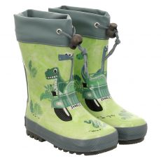  Maximo, Dschungelmitstulpe, Regenstiefel in grün für Jungen