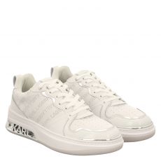  Karl Lagerfeld, Elektra Lay Up Perf Lo, Glattleder-Sneaker in weiß für Damen