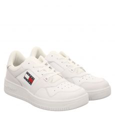  Tommy Hilfiger, Zion 3a/retro Basket, Glattleder-Sneaker in weiß für Herren