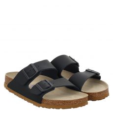  Birkenstock, Arizona Sfb Bf, Kunstleder-Hausschuh in blau für Herren